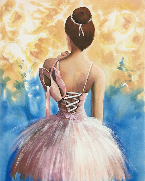 Bailarina - 70 cm x 50 cm - Tc Mista - 2016